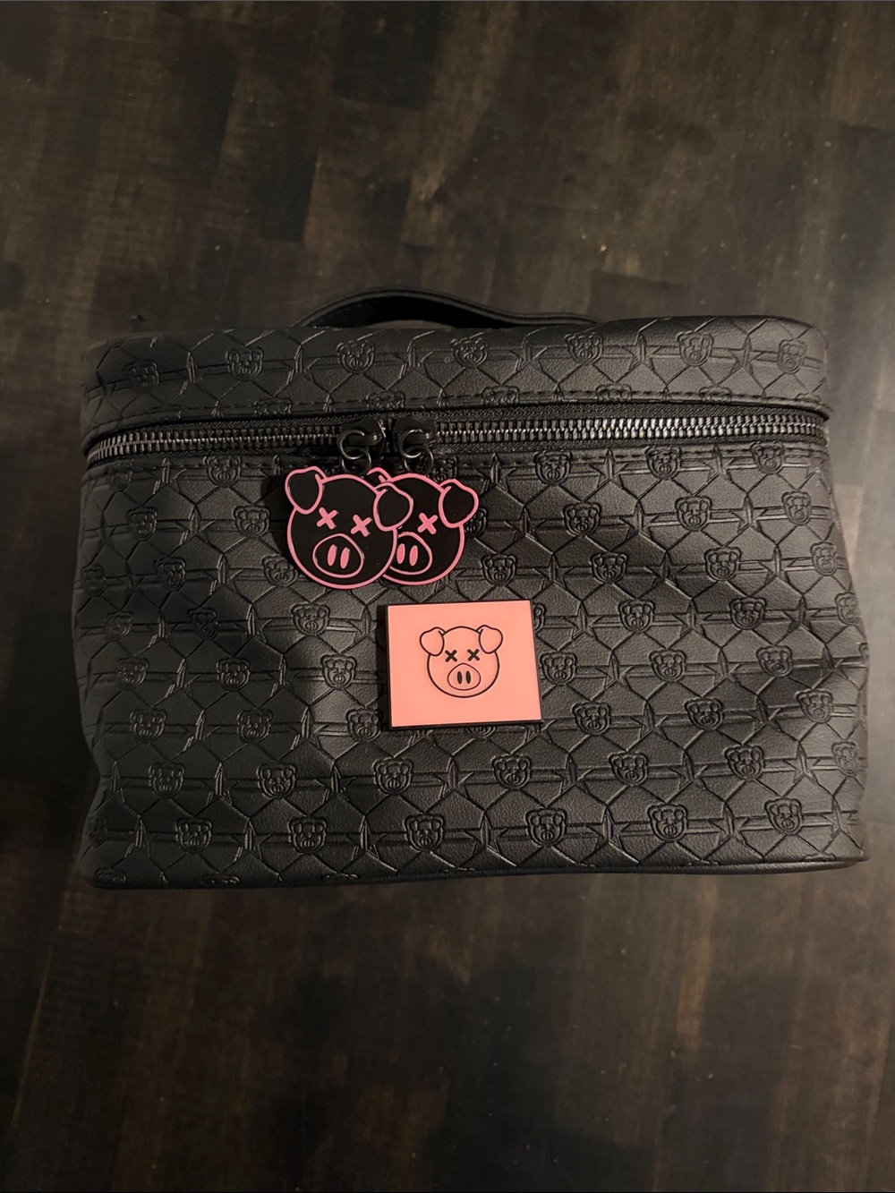 Jeffree Star Black Piggy Makeup Bag Travel Cosmetics Bag
